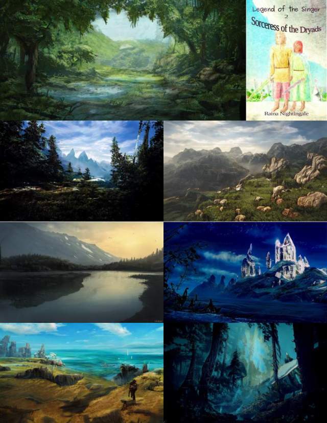 moodboard for Sorceress of the Dryads