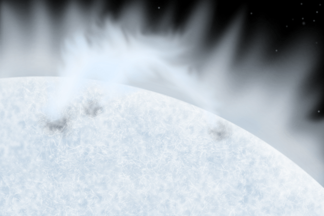 Art of Malchoris, by Raina Nightingale. A gigantic blue star in the lonely reaches of the universe. Fantasy art and stars.