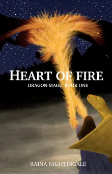 Heart of Fire by Raina Nightingale, Dragon-Mage Book One, Epic X Cozy Fantasy, with dragons who are far FAR more than pets, sibling bonds, platonic and non-romantic relationships, and an exceptional, unique, ancient and lived-in world, that has a non-european, non-medieval feel and inspirations. Were-dragons, dragon shifters, asexual and aromantic main characters, and a twist on the Chosen One trope. Unusual and character-driven with a deep dive in emotions and internal struggles, with flawed and realistic characters and responses.