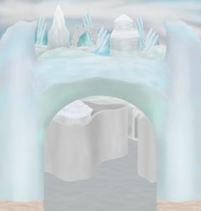 A view of a sea elf city. Concept art by Raina Nightingale.